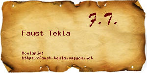 Faust Tekla névjegykártya